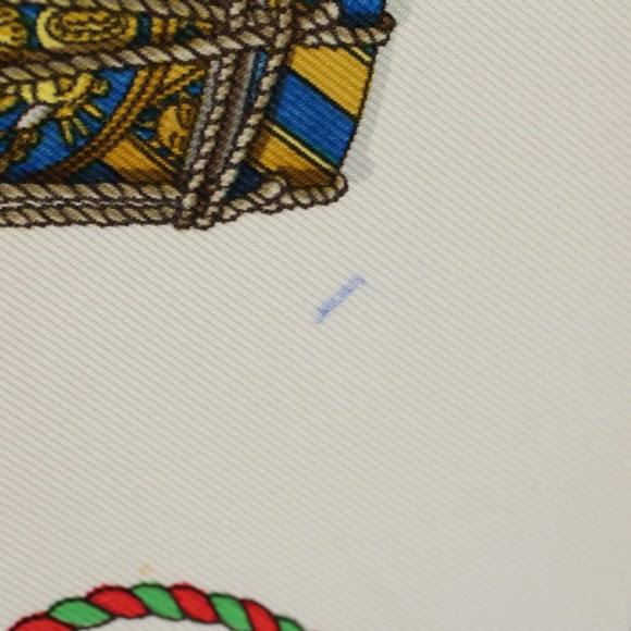 HERMES Carre 90 LES TAMBOURS Scarf Silk Red Auth 59263 - Picture 15 of 16